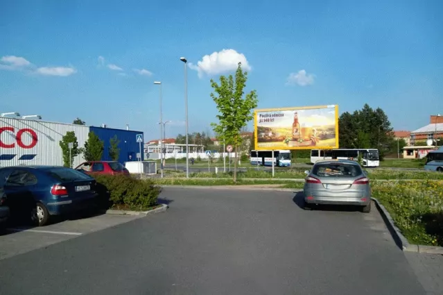 U Vodojemu TESCO, Bechyně, Tábor, billboard