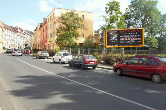 Hlavní /Sadová, Aš, Cheb, billboard